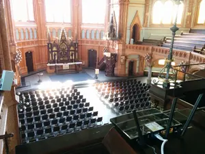 Der Router in der Kirchenhalle der Markuskirche